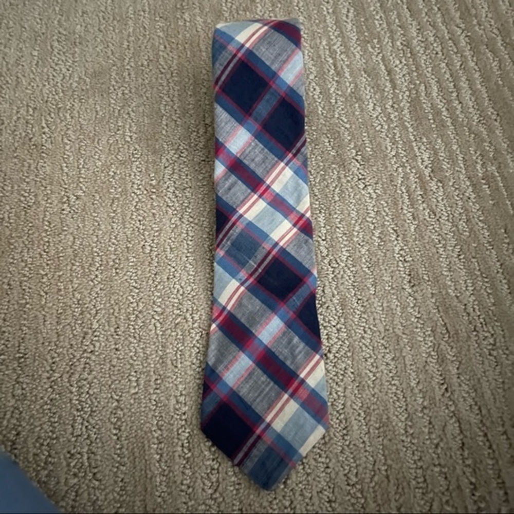 BLUE PLAID TIE